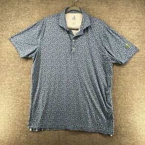 Mountain Ridge Country Club Johnnie O Polo Golf Shirt Men Size Large Blue Cactus